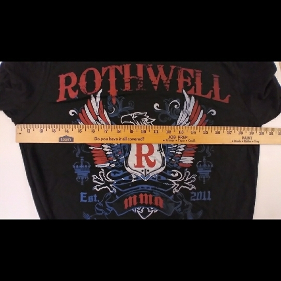 Rothwell MMA men's graphic black tshirt size L - Picture 4 of 7